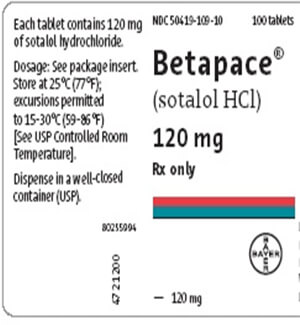 Buy Betapace (Sotalol) 120mg Tablets x 1's-Online at ADHD Pharmacy UK