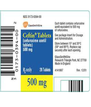 Ceftin Cefuroxime 500mg Tablet