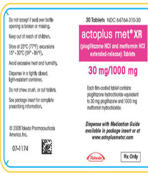 Buy Actoplus Met (Metformin) 30mg/1000mg x 1's-Online at ADHD Pharmacy UK